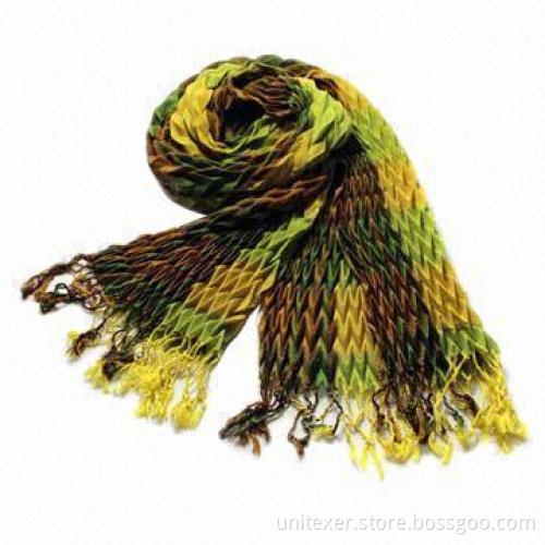 Elastic Fashion Woven Scarf, Various Colors are Available, Measures 30 x 160 + 10cm x 2 Fringe